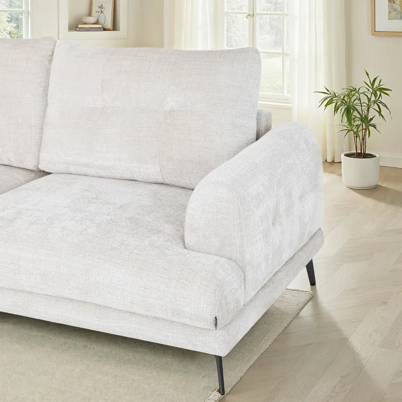 Canapé d'angle en tissu anti tache, 297x159xH89CM - FUJI