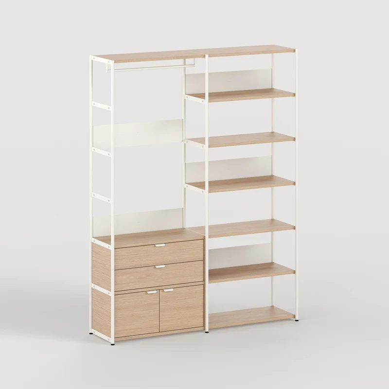 Penderie UNIT - H180 à 215 x L164cm - bois éco-certifié