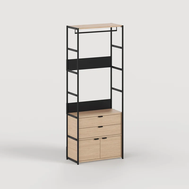 Penderie UNIT - H180 à 215 x L84cm - bois éco-certifié