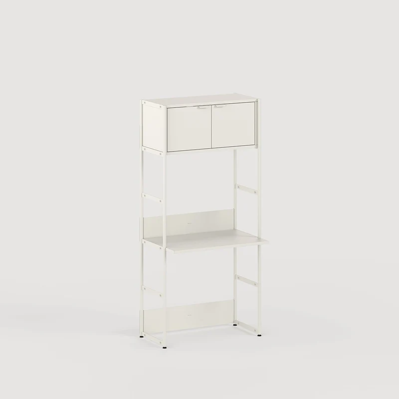 Etagère bureau UNIT - H180 à 215 x L84cm - acier thermolaqué