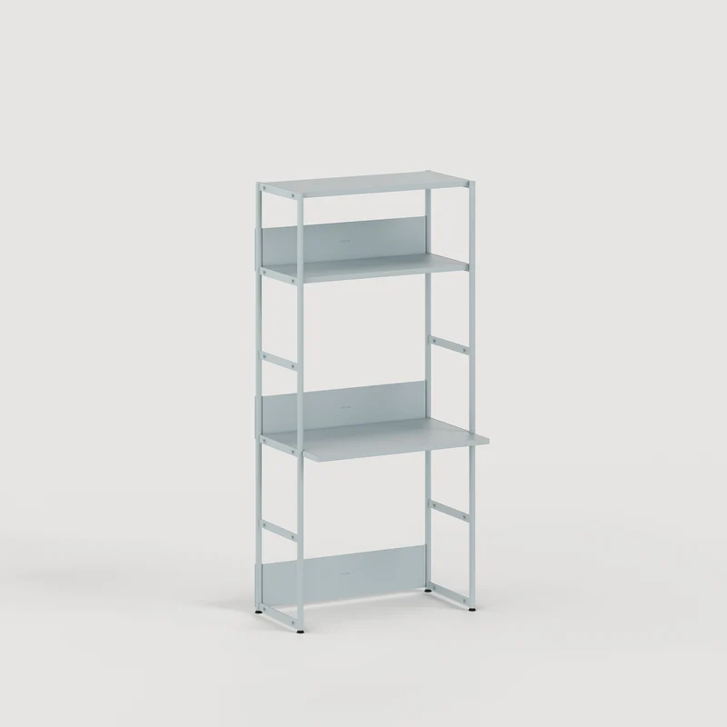 Etagère bureau UNIT - H180 à 215 x L84cm - acier thermolaqué