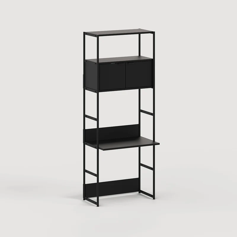 Etagère bureau UNIT - H180 à 215 x L84cm - acier thermolaqué