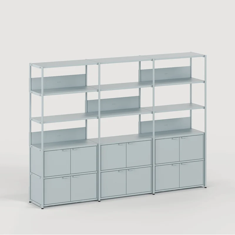 Etagère UNIT - H180 à 215 x L244cm - acier thermolaqué