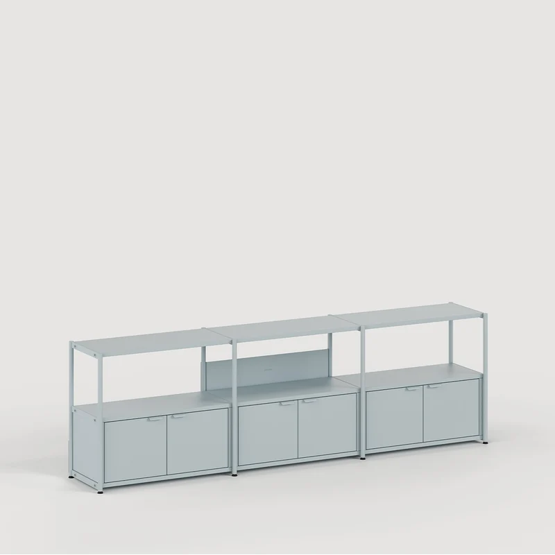 Etagère UNIT - H75 à 85 x L244cm - acier thermolaqué