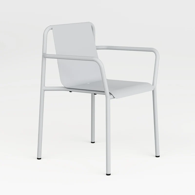 Chaise de jardin PANORAMA avec accoudoirs - acier thermolaqué