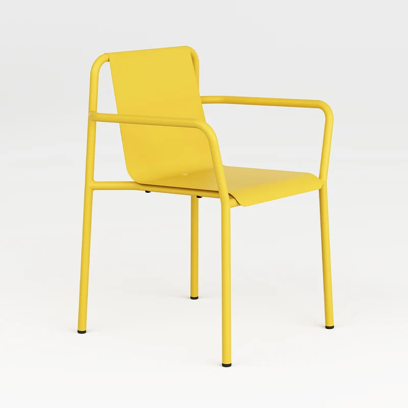 Chaise de jardin PANORAMA avec accoudoirs - acier thermolaqué