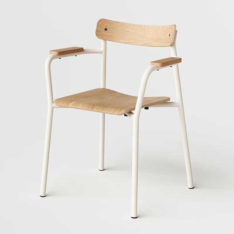 Chaise ETUDE avec accoudoirs - bois éco-certifié