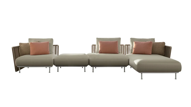 Coral canapé modulaire pour l'extérieur