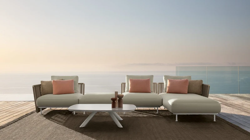 Coral canapé modulaire pour l'extérieur