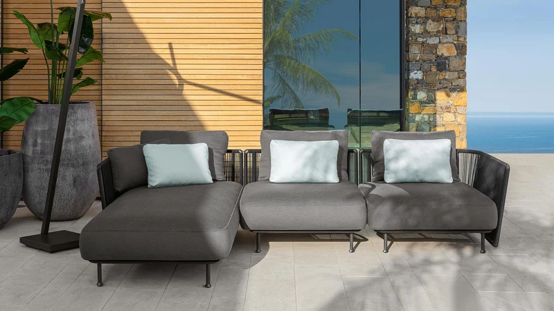 Coral canapé modulaire pour l'extérieur