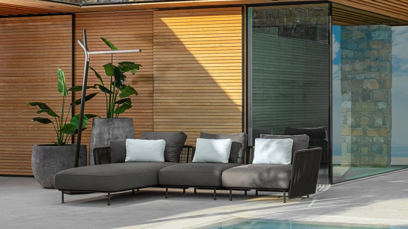 Coral canapé modulaire pour l'extérieur