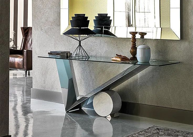 Console - Inox et verre - Valentinox