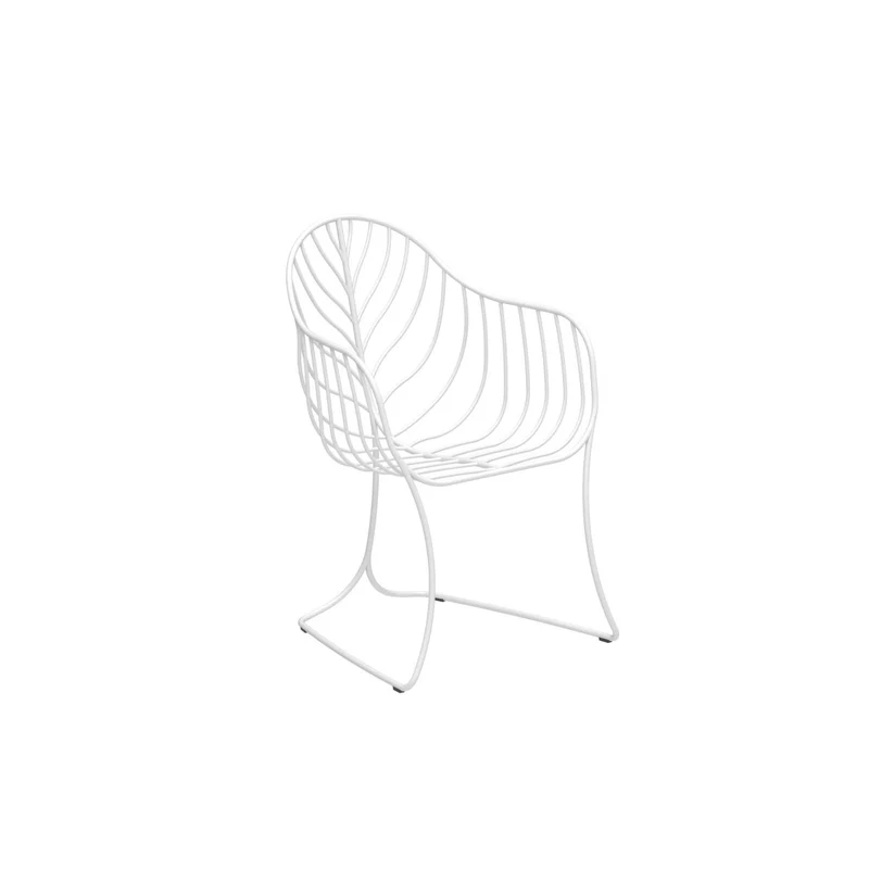 Chaise avec accoudoirs FOLIA blanc