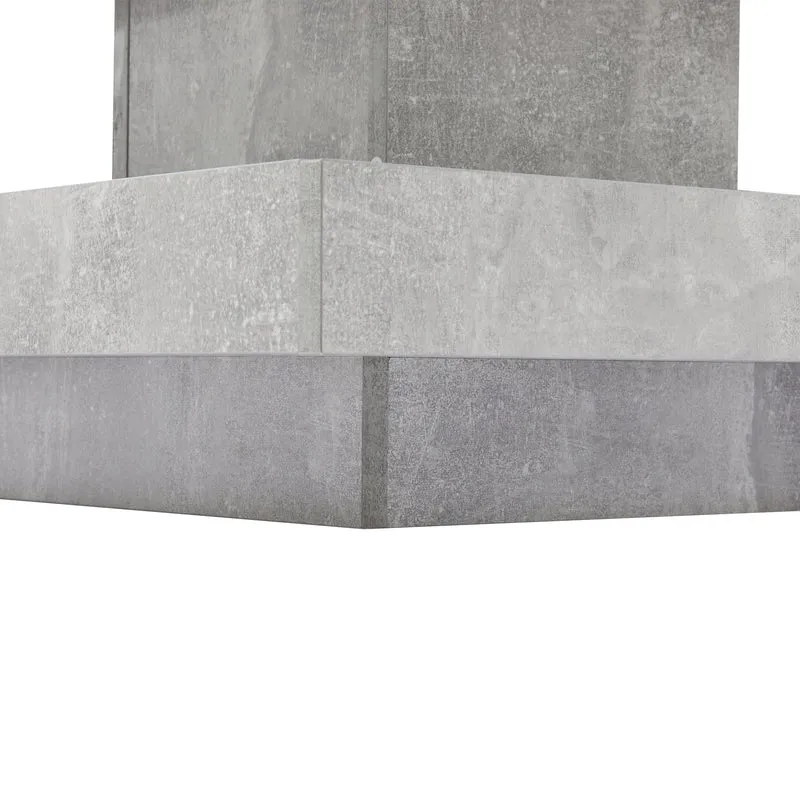 Table basse double plateau brillant pivotant à 360° en blanc et effet marbre grise clair 70*70cm ACHO