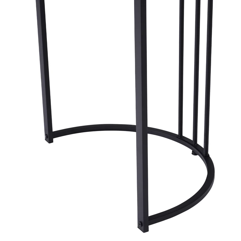 Table de salle à manger rectangulaire moderne effet marbre gris pieds métalliques noirs 140 x 80 cm GRALDIDS