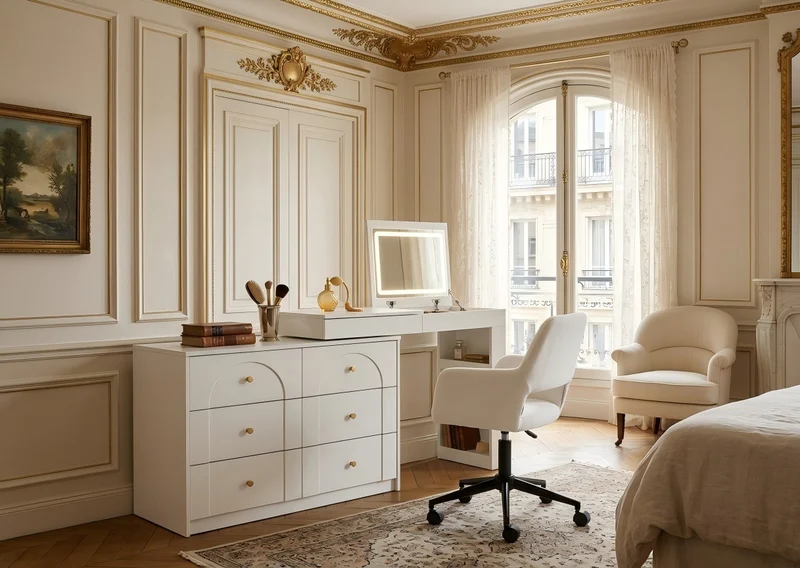 Chaise de bureau scandinave tissu beige pivotante hauteur réglable et 5 roulettes ROSS KD CHENILLE BEIGE BLACK