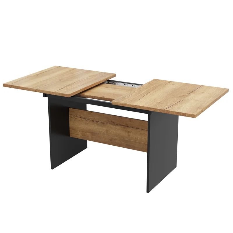 Table de salle à manger extensible effet bois 140-180*80 cm SCRAISCALS