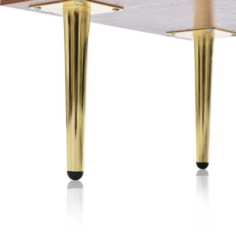 Buffet vintage 6 tiroir en rotin poignées et pieds dorés 120*90*40cm DELMO