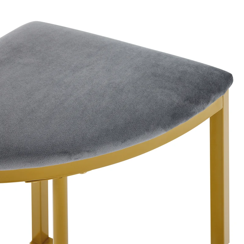 Ensemble table de salle à manger avec 4 chaises effet marbre blanc et structure doré ATEIX GREY