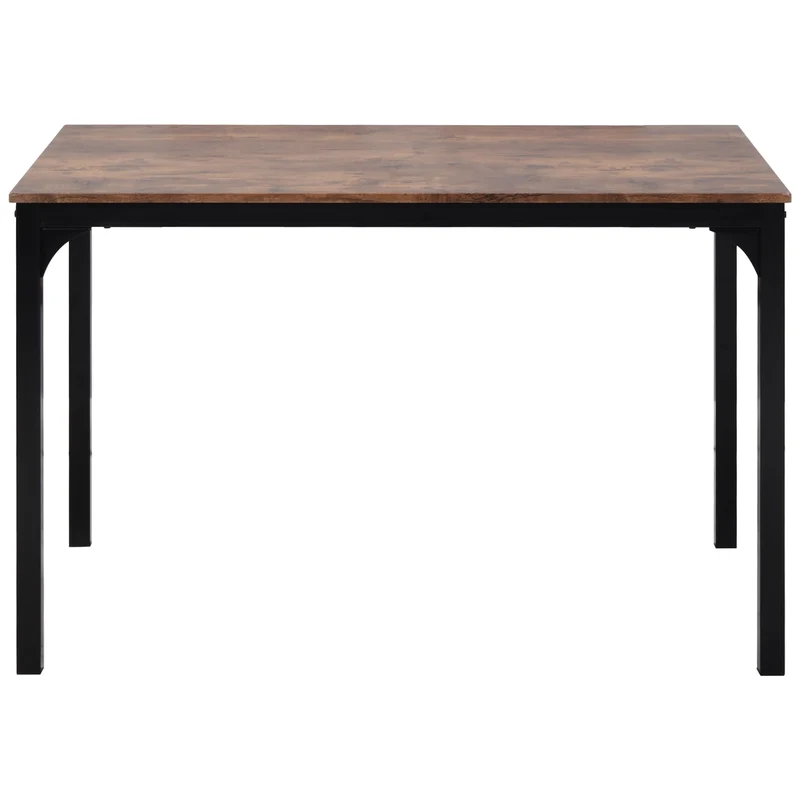 Ensemble table et 4 chaises de salle à manger pour balcon ou salle à manger ou salon marron vintage NALXODS