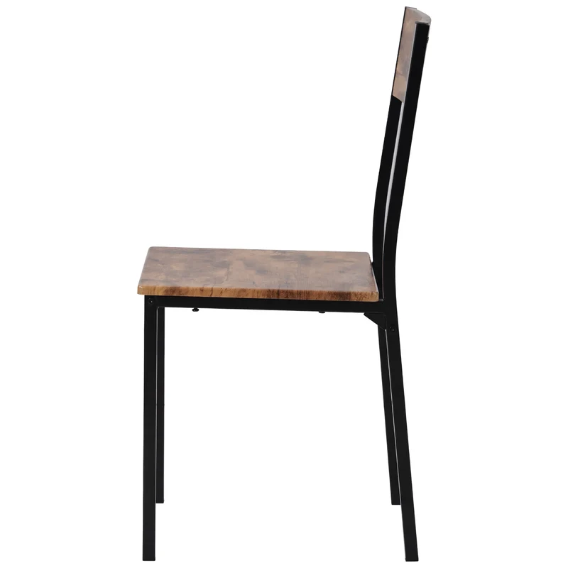 Ensemble table et 4 chaises de salle à manger pour balcon ou salle à manger ou salon marron vintage NALXODS