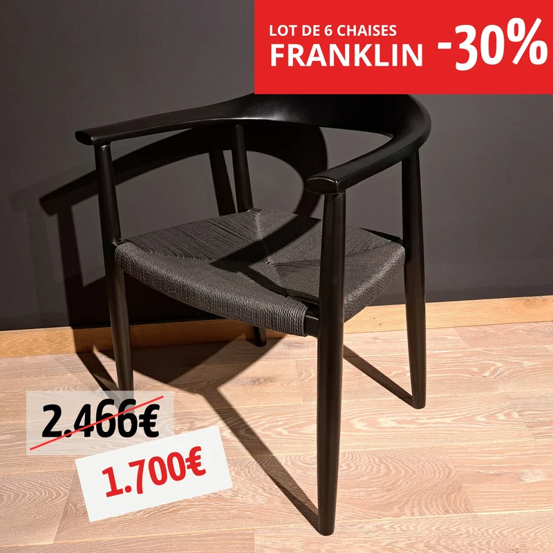 LOT DE 6 CHAISES - FRANKLIN