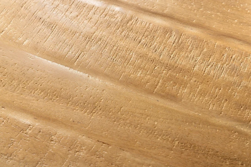 Table à manger massive GALAXIE 240cm bois de manguier marron ovale structure étoile en fer noir