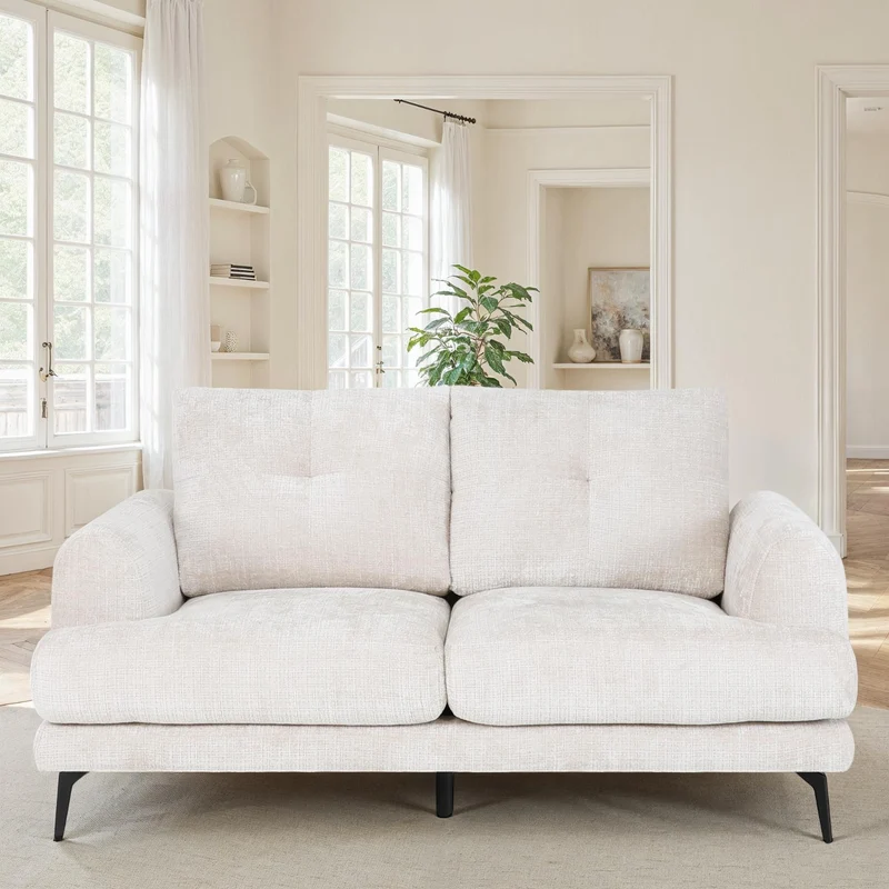 Canapé / fauteuil en tissu anti tache, H89CM - FUJI