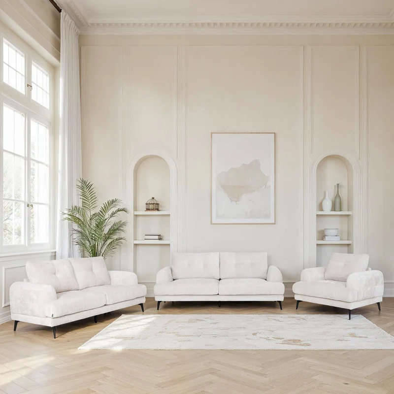 Canapé / fauteuil en tissu anti tache, H89CM - FUJI