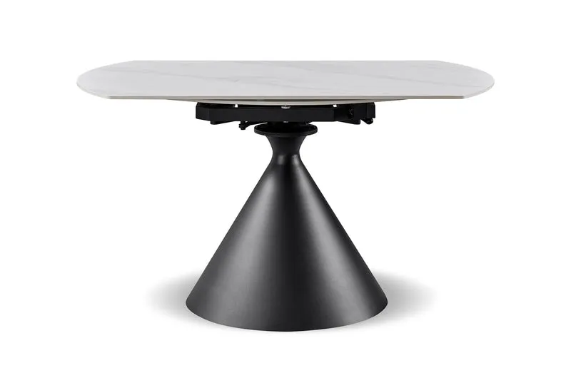 LOLA Table à manger extensible avec plateau en céramique, 130x80/130xH77/75CM