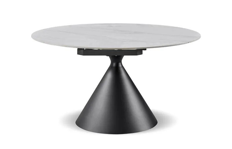 LOLA Table à manger extensible avec plateau en céramique, 130x80/130xH77/75CM