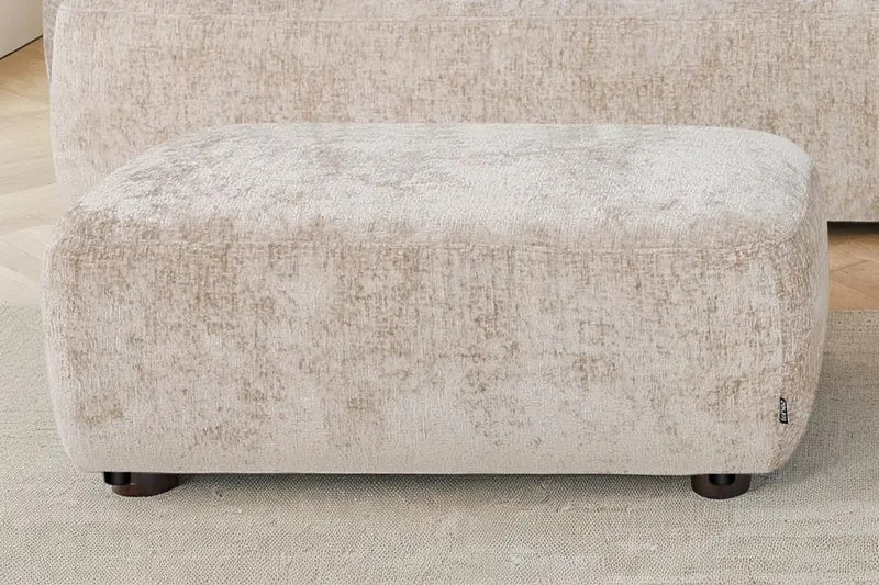 Pouf en tissu anti tache, 110x61xH45CM - JENNIFER