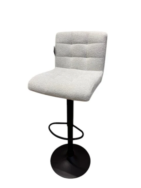 Chaise haute Tabouret bar dossier pivotant à suspension tissu anti tâches - YEIMY