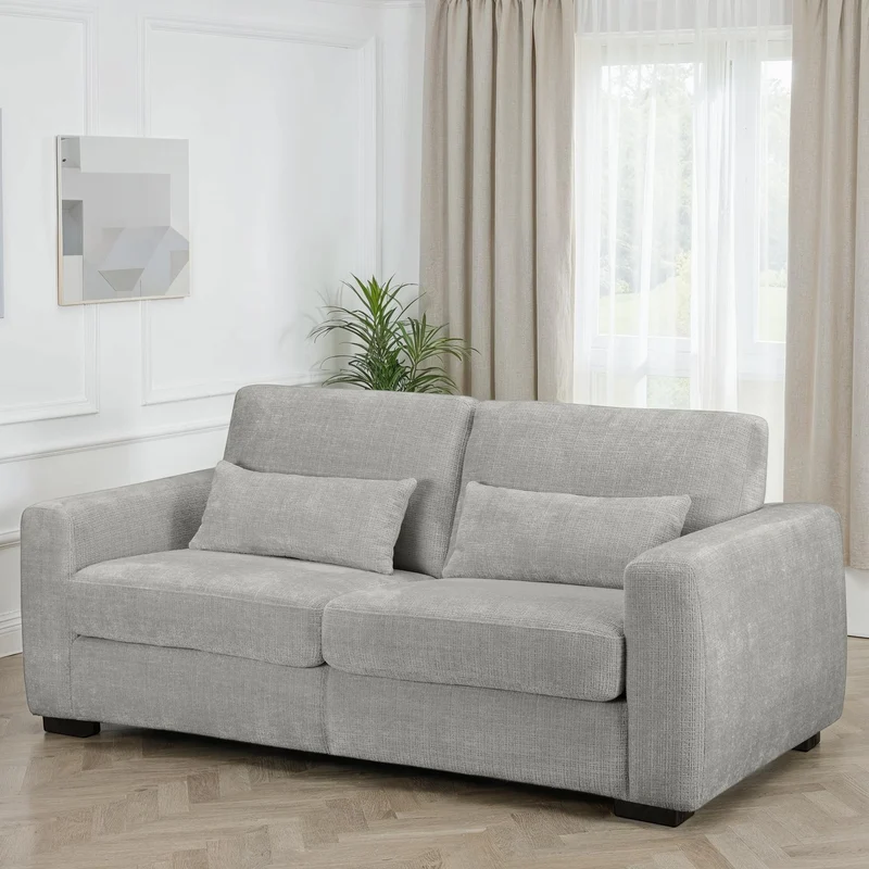 Canapé lit convertible clic-clac en tissu, 201x98xH90CM avec matelas intégré (140x190cm)- MONACO