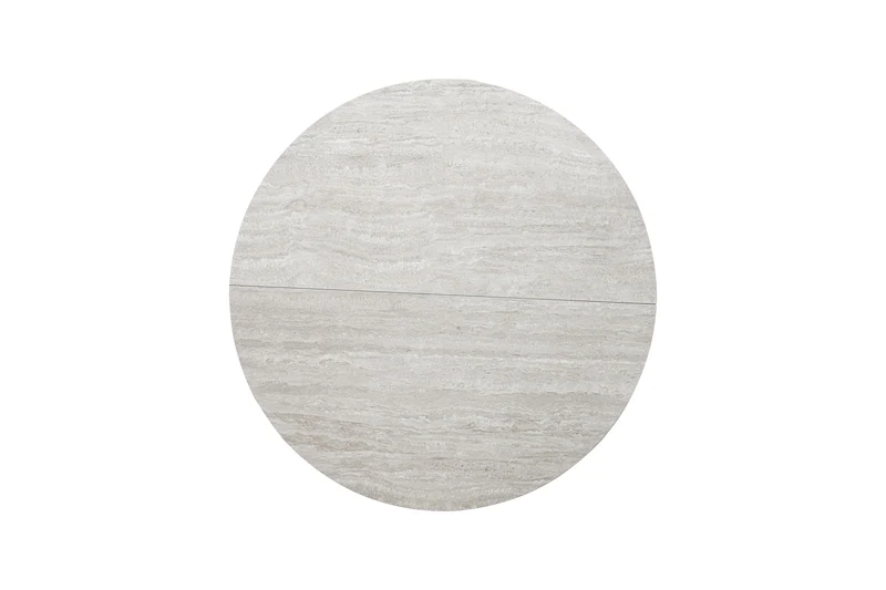 Table à manger ronde extensible avec plateau en céramique, D120-150XH76CM - PILAR