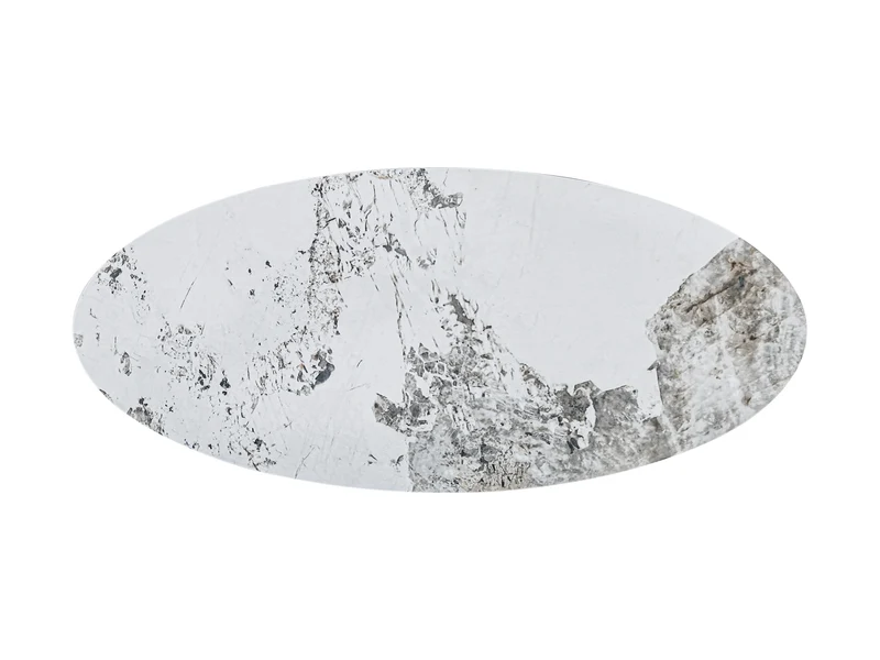 Table basse plateau en ceramique ovale, 130x70xH45CM - PILAR