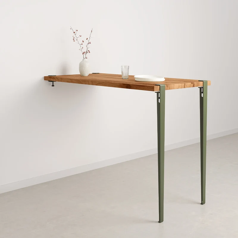 Table haute murale TIPTOE - bois ancien recyclé