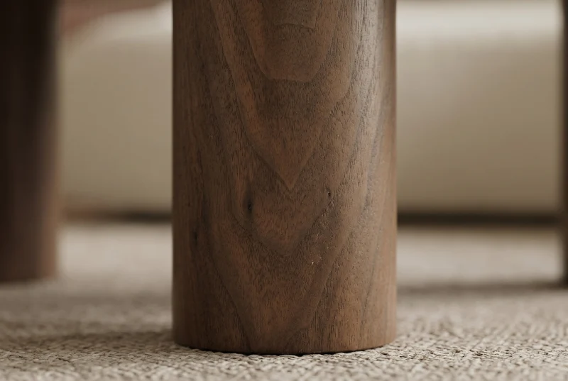 Table basse élégante ORGANIKO 110cm blanc marron noyer Pandora céramique