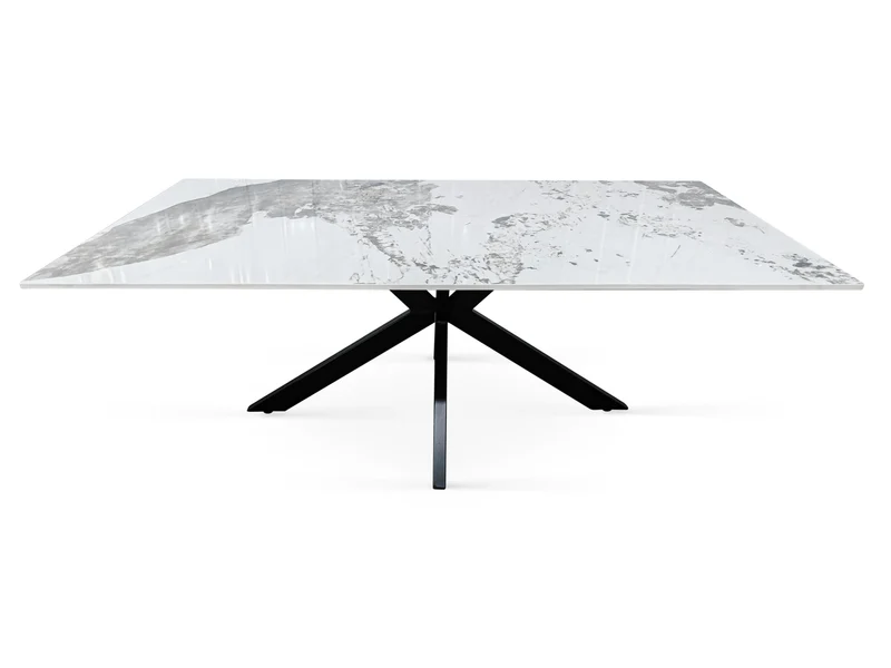 Table basse plateau en ceramique rectangulaire, 130x70xH45CM - PILAR