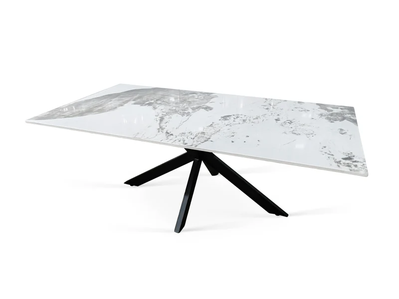 Table basse plateau en ceramique rectangulaire, 130x70xH45CM - PILAR