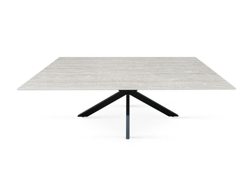 Table basse plateau en ceramique rectangulaire, 130x70xH45CM - PILAR
