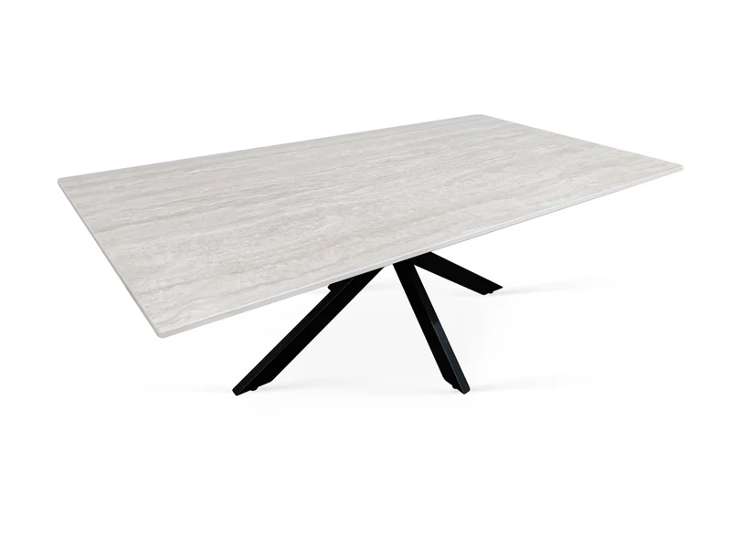 Table basse plateau en ceramique rectangulaire, 130x70xH45CM - PILAR