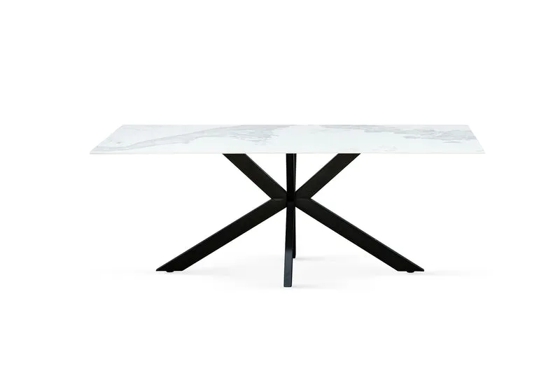 Table à manger plateau en ceramique rectangulaire, H76CM - PILAR