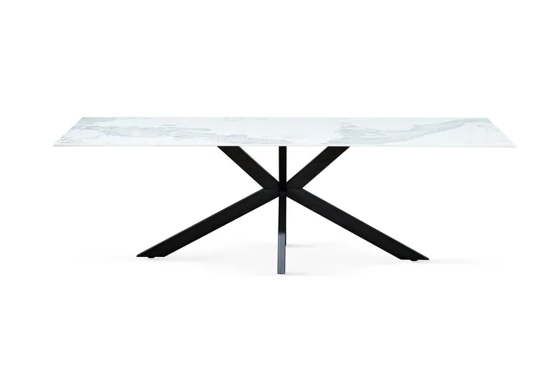 Table à manger plateau en ceramique rectangulaire, H76CM - PILAR