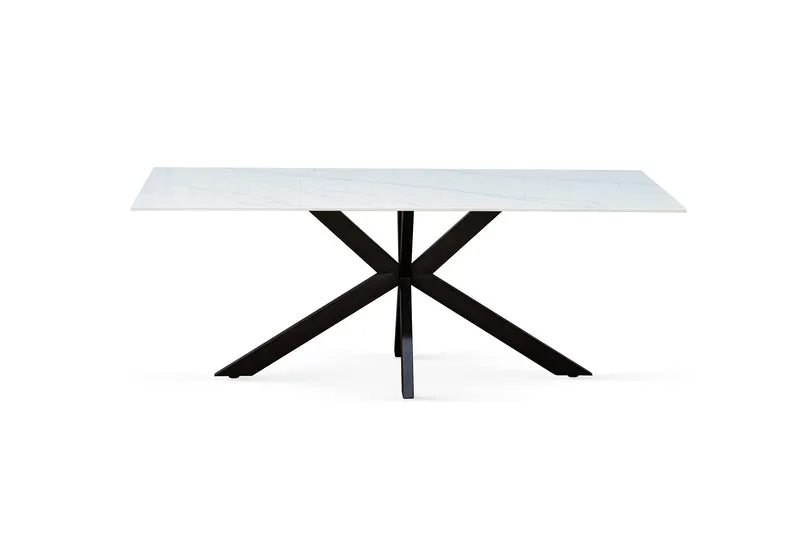 Table à manger plateau en ceramique rectangulaire, H76CM - PILAR
