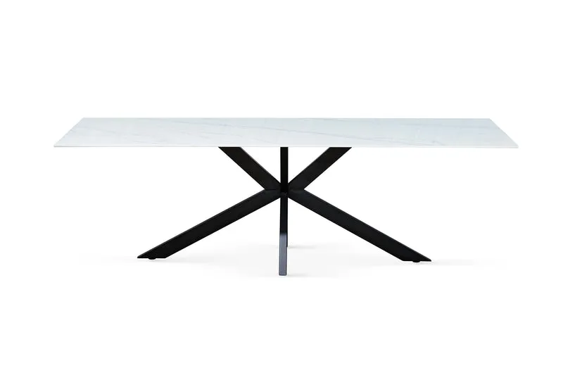 Table à manger plateau en ceramique rectangulaire, H76CM - PILAR