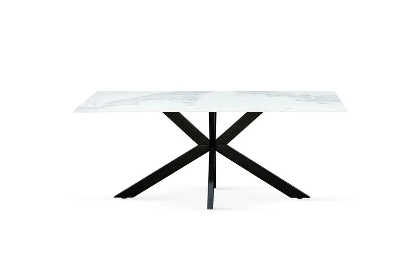 Table à manger plateau en ceramique rectangulaire, H76CM - PILAR
