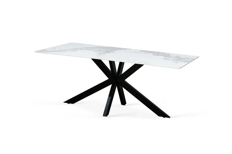 Table à manger plateau en ceramique rectangulaire, H76CM - PILAR