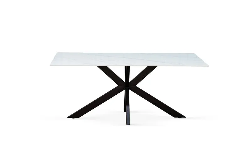 Table à manger plateau en ceramique rectangulaire, H76CM - PILAR