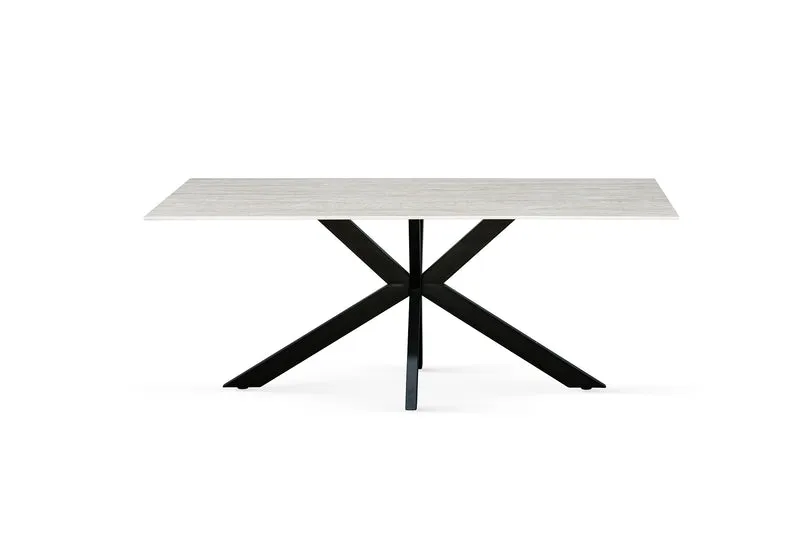 Table à manger plateau en ceramique rectangulaire, H76CM - PILAR